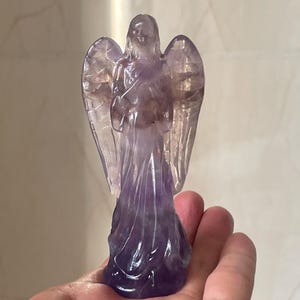 4&quot; Natural fluorite angel skull,Hand carved goddess,Crystal elf skull,Quartz crystal skull,Home Decoration,Crystal Gifts,Crystal healing 1pc