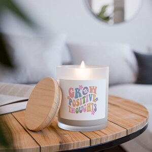 Positive Thoughts Candle, Aromatherapy Candle for Home, Gift for Friend, Motivational Candle, Relaxation Decor