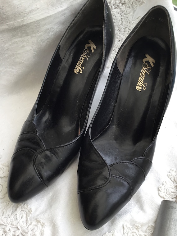 ladies black court shoes uk