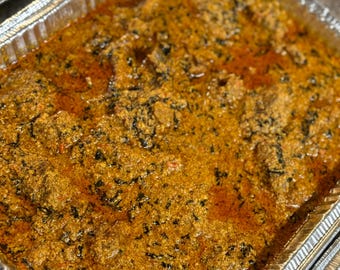 Egusi Soup with(chicken,beef,goat,fish or assorted meat)