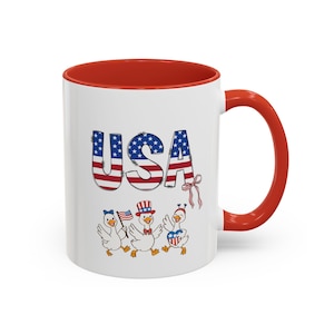 Patriotic USA Coffee Mug - Fun for 4th of July, 4th of July Mug, 4th of July Cup, Fourth of July Mug, Fourth of July Cup, USA Mug