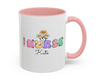 Taza de café personalizada para enfermeras - Taza para enfermeras - Taza personalizada para enfermeras - Tazas para enfermeras - Agradecimiento a las enfermeras - Regalo para enfermeras - Regalos para enfermeras