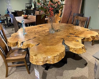 RESINHOMEFURNITURE Artisan Live Edge Round Resin Wood Table – Coffee, Dining, Bedside, Office, or Hallway Centerpiece
