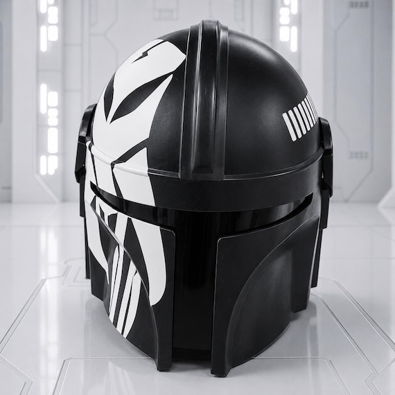 Personalize Mandalorian Devil Warrior Helmet – Black Sci-Fi Cosplay Armor Mask