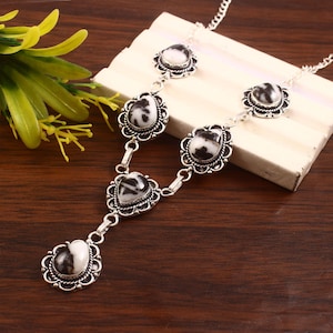 Natural buffalo turquoise necklace, 925 sterling silver necklace, handmade necklace, gift for her, anniversary gift,   gemstone necklace