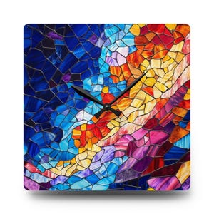 Vibrant Acrylic Wall Clock: Modern Art Home Decor