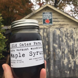 ONE pint of Pure Vermont Maple Syrup wood fired image 1