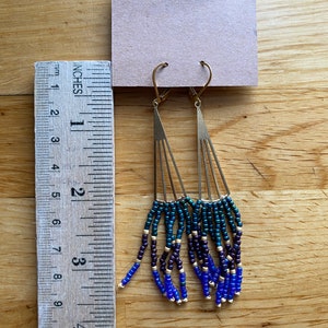 Brass and Bead Earrings image 2