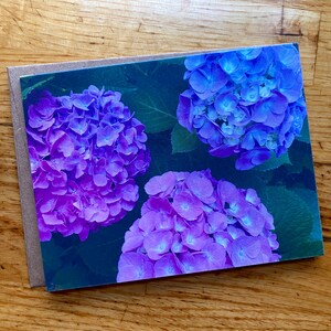 Roze hortensia-fotokaart - gratis verzending