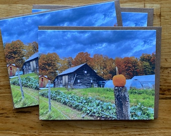 Fall Farmstead - Photo Notecard - Free Shipping