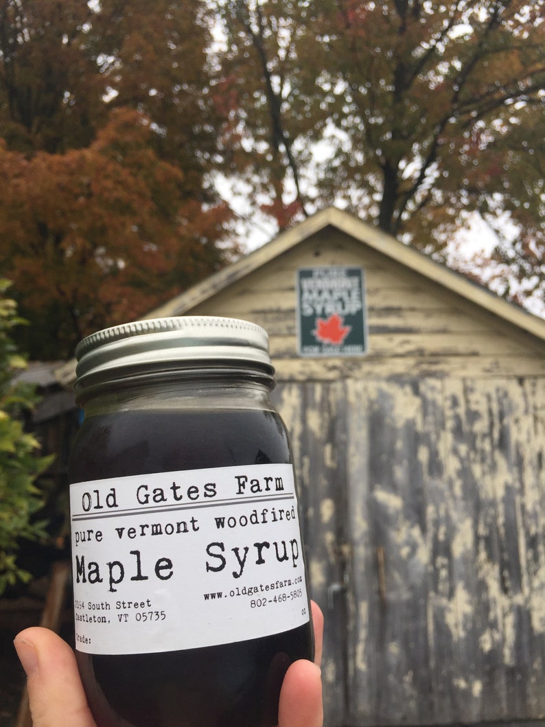 ONE pint of Pure Vermont Maple Syrup wood fired image 1