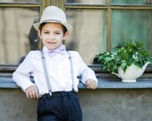 Lilac bow tie - Pastel lavender bowtie - Boy's linen bow tie - Wedding ring bearer bow tie - Toddler boy bowtie  - Groomsmen bowties