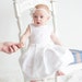Stephanie Guerrero reviewed White flower girl dress - White christening linen girl dress - Beach weddings Infant dress sizes 0.5-5 years