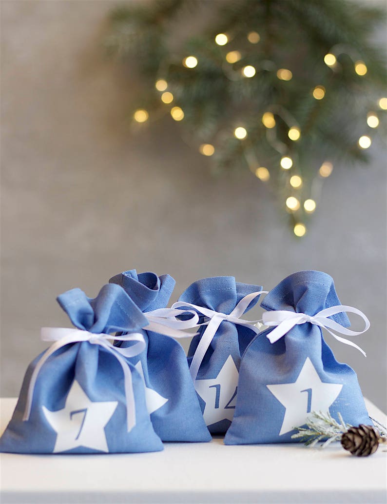 Advent gift bags DIY Advent calendar Advent calendar bags Etsy
