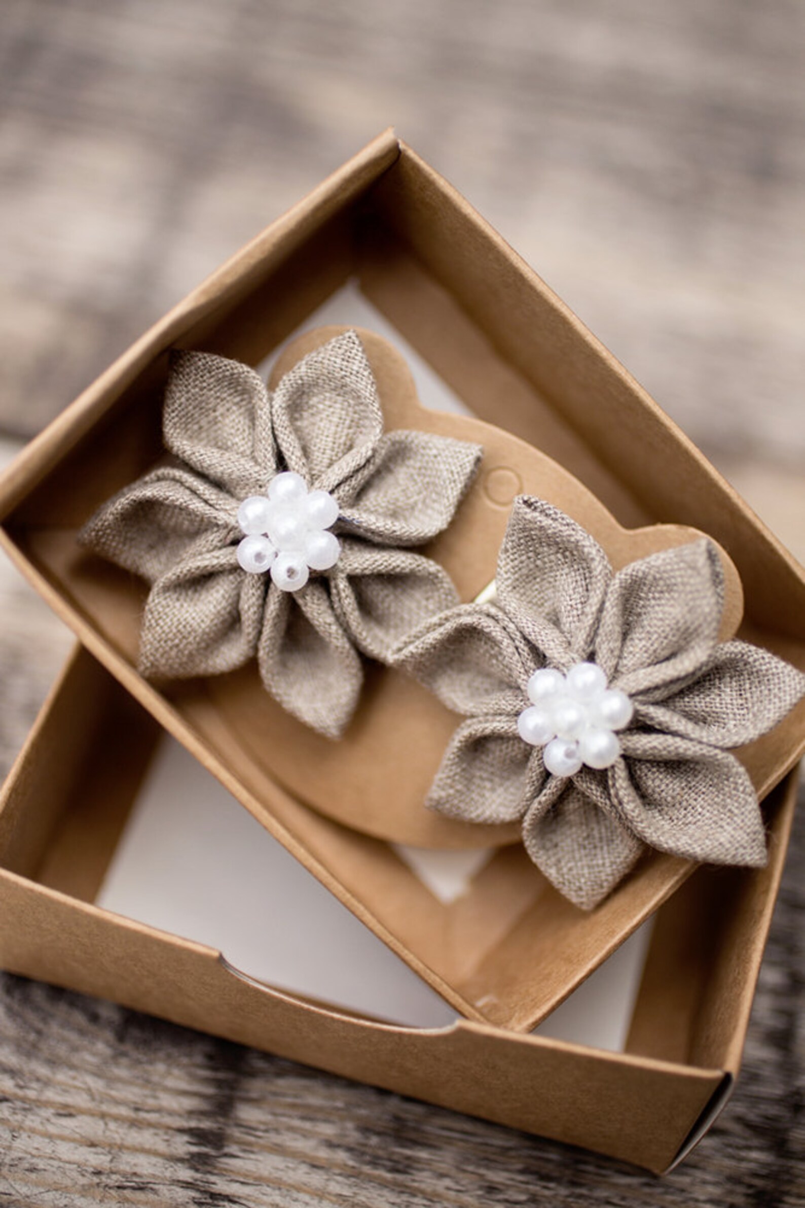 Gray hair clips for wedding flower girls flower girl hair Etsy