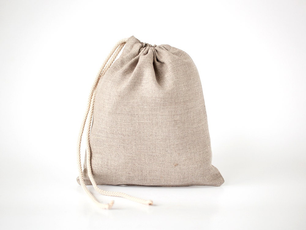 Linen bread bag Drawstring bag Linen gift bag Linen | Etsy