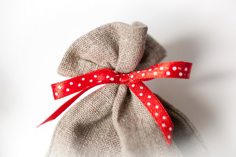 Wedding Favors Small 10 Linen Gift Bags Rustic Linen Gift Etsy