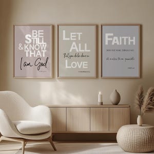 Minimalist Bible Verse Prints Set: Neutral Scripture Wall Art (Digital Download)