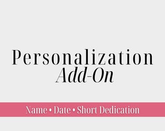 Personalisierungs Add-On für digitale Drucke | Name, Datum oder Widmung