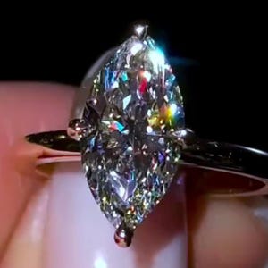 3 CT Marquise Cut Moissanite Engagement Ring, 14K Solid Gold Ring with Solitaire Ring, Hidden Halo, Promise Ring, Gift for Girlfriend
