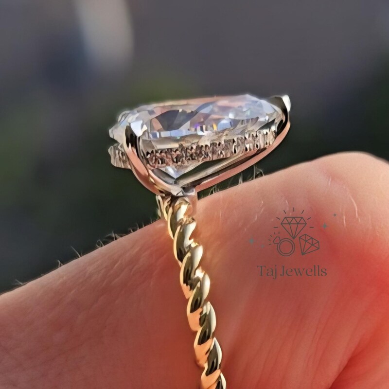 Rope Engagement Ring - Etsy
