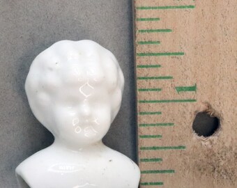 Antique German Porcelain Doll Head for Altered Art Collage Doll Making
