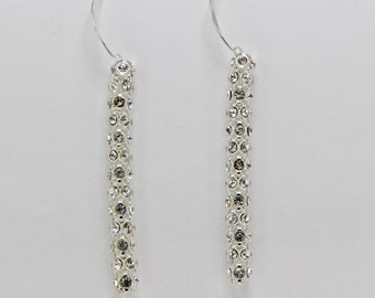 SALE Rhinestone Trim Rhinestone Trim 10mm Rhinestone Tube Chain Silver Chain Rhinestone Chain By the Foot