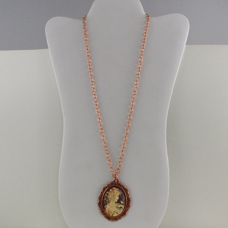 Handmade Necklace In Copper and Ivory Tones Statement Necklace Etsy