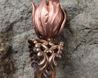 Tulip Ring with Seraphanite