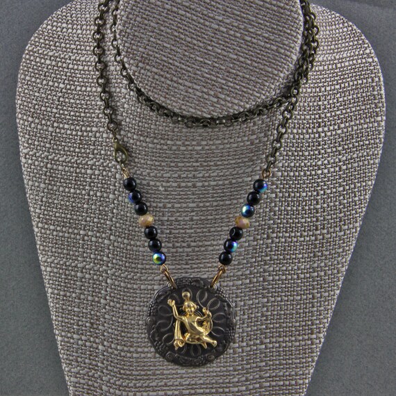 Handmade Cherub Angel Putti Necklace Czech Glass Beads Wired | Etsy