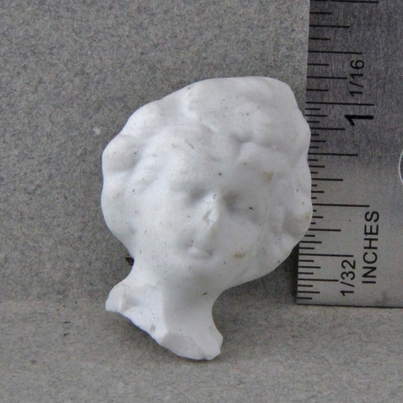 Antique German Porcelain Doll Head for Altered Art Collage Doll Making