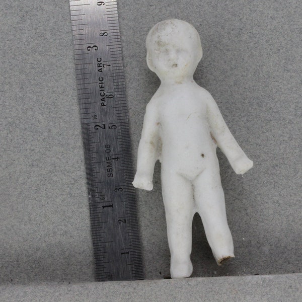 Vintage Antique Excavated  German Porcelain   Doll  Head and Torso For Doll Making Altered Art
