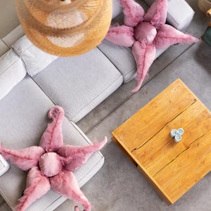 pillow ,decorative pillow ,modern pillow ,handmade pillow, living room decor,sofa cushion,aesthetic pillow, cozy pillow,starfish,pink pillow