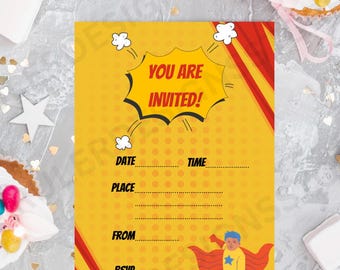 Superheld-Geburtstags-Party Einladung - Printable Digital Download