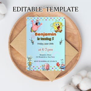 Editable Birthday Invitation Template, Printable Birthday Party Invitations, Digital Bday Party Invite Template, Invite Bday Card
