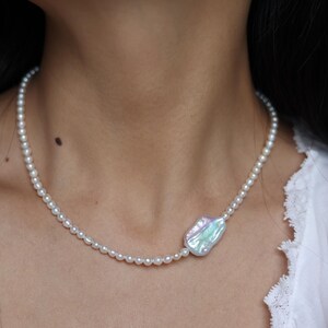 Baroque Pearl Choker – Handmade Freshwater Necklace, Minimalist Jewelry Gift for Her