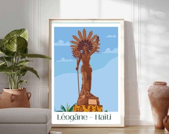 Haiti Wall Art – Anacaona Poster A3 | Léogâne Travel Decor | Gift for History & Culture Lovers