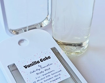 Vanilla Cake Body Mist | Fine Frangrance Mist | Travel | Perfume | Hair | Body | Super Strong | Refreshing After Shower Body Mist
