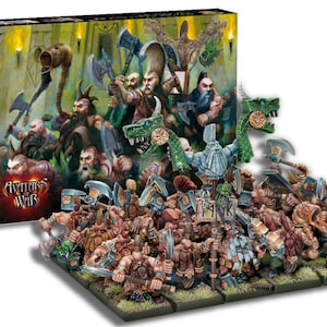 Dwarf Berserkers – Box contains the plastic pieces to assemble 20 dwarf miniatures to deploy on the battlefield for your favorite wargame.