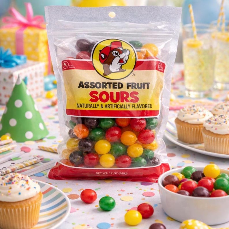 Buc-ee's Assorted Fruit Sours Candy – Sweet & Chewy Treats (12 Oz) - Etsy