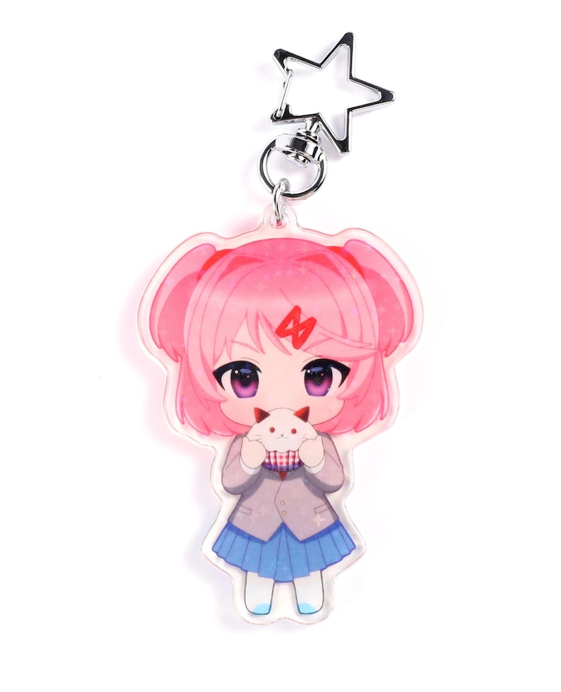 DDLC Natsuki Keychain 3” Doki Doki Literature Club - Etsy