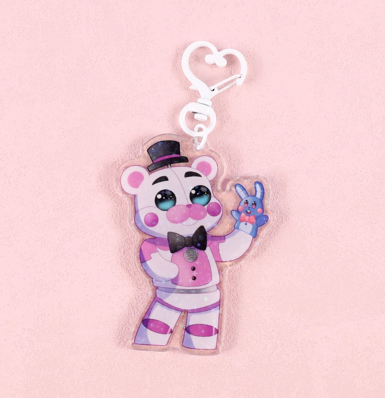 Funatics Keychain FNAF Funtime Freddy Sister Location Holographic Keychain 3” - Etsy