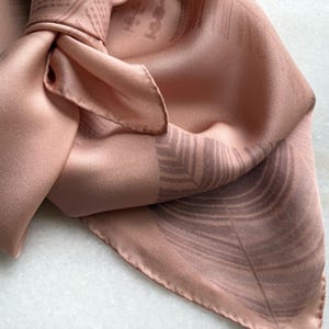Silk square scarf | Tropical leaves | A warm hug