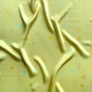 Silk square scarf | Abstract lime circles | Juicy summer to remember