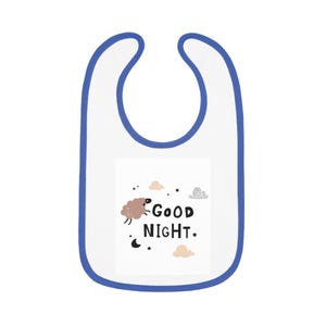 かわいいおやすみベビービブ、愛らしいベビーシャワーギフト、幼児用授乳ビブ、楽しい保育アクセサリー、赤ちゃんの誕生日プレゼント、夜間用ビブ