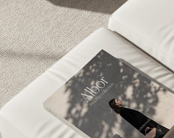 Magazine Mockup | Clean Editorial Mockup | Minimalist Branding | Neutral Scene | Professional Layout