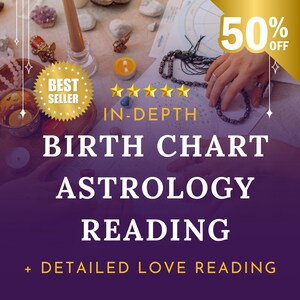 Lectura detallada de la carta natal / Informe astrológico personalizado / Camino de vida y perspectivas psíquicas + Pronóstico astrológico del amor para un año