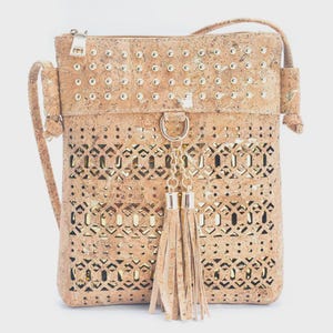 Bolso bandolera de corcho portugués