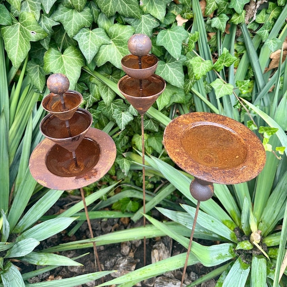 Rusty Metal Flower Garden Art, Handmade Outdoor Decor