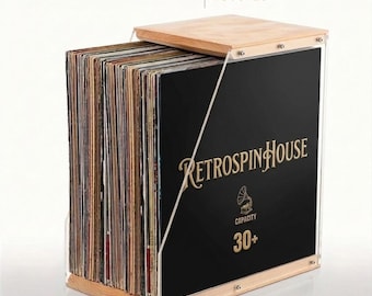 Clear Vinyl Case Desktop Vinyl Box, Plexiglass LP Holder